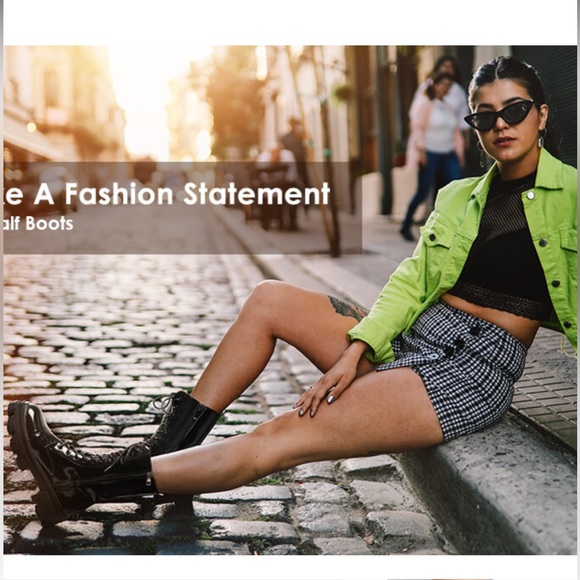 NWOT Dream Pairs chocolate brown lace up chunky boots size 9.5 - Picture 2 of 5